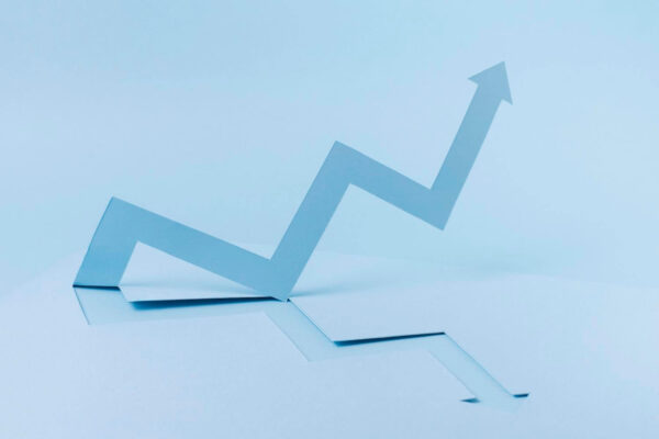 Economic graph showing an upward trend