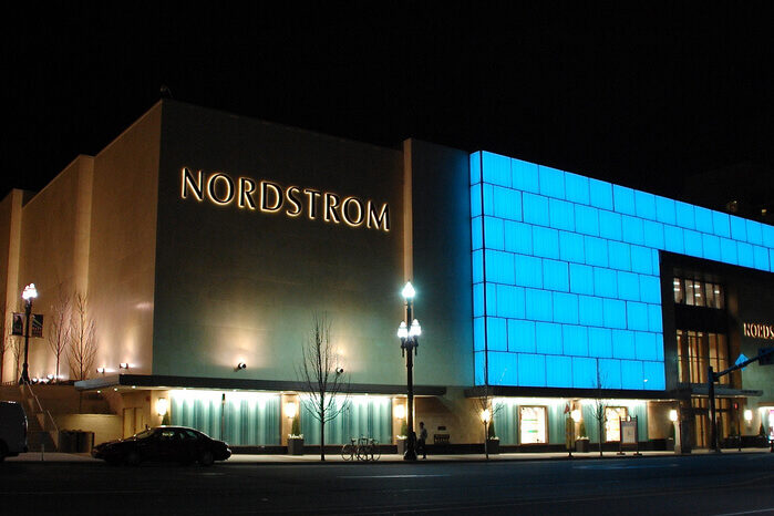 Exterior shot of a Nordstrom store